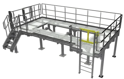 Grade Pallet Rack Plataforma Industrial Aço Pré-fabricado Proteção Multinível Contra Corrosão
